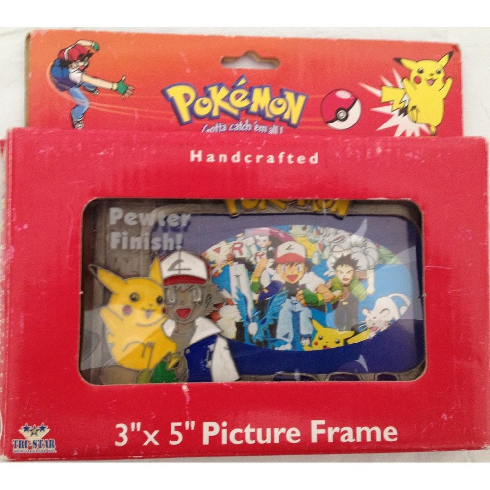 Vintage 1999 Pokemon Pals Picture Frame Pewter Handcrafted 3 x 5 Collectible - Picture 1 of 6